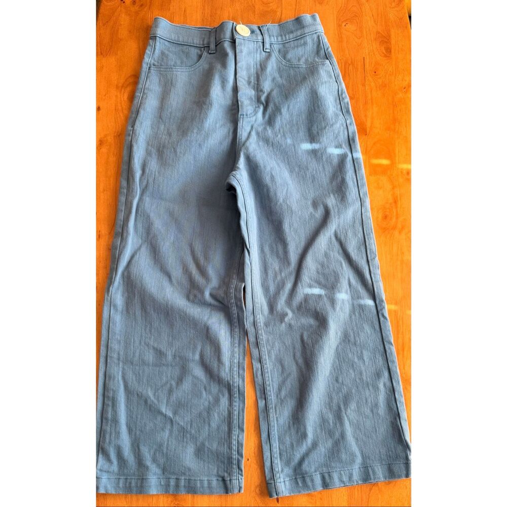 Sustainable 🌱 Whimsy + Row Wide Leg Pants in Slate Blue